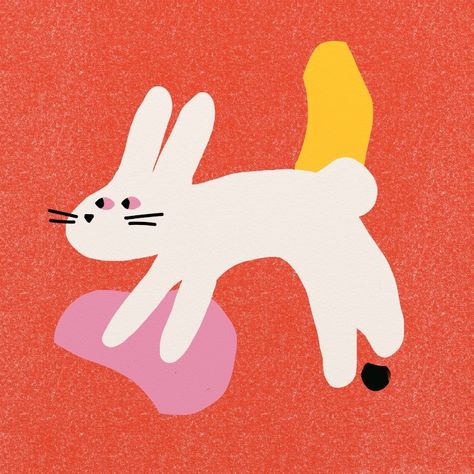 Rabbit Illust, New Year Illustration, Nursery Patterns, Rabbit Illustration, Graphics Layout, 강아지 그림, Graph Design, Kawaii Illustration, Rabbit Art