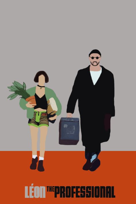 flat vector leon the professional Leon The Professional, Fashion Illustration Poses, Pomegranate Art, Movie Art Print, Architecture Drawing Sketchbooks, Movie Wall Art, Cinema Art, Movie Poster Art, Professional Art