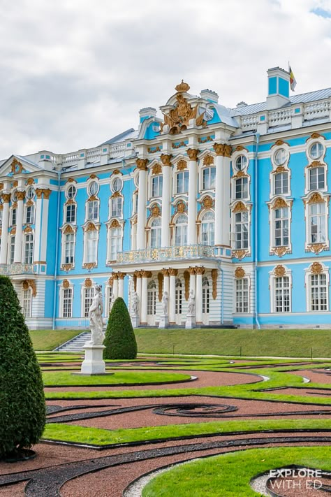 Catherine The Great Aesthetic, Blue Palace Aesthetic, Blue Palace, Alexander Palace Russia, Catherine Palace Russia, The Winter Palace, Catherine Palace, Winter Palace Russia, Russian Palaces