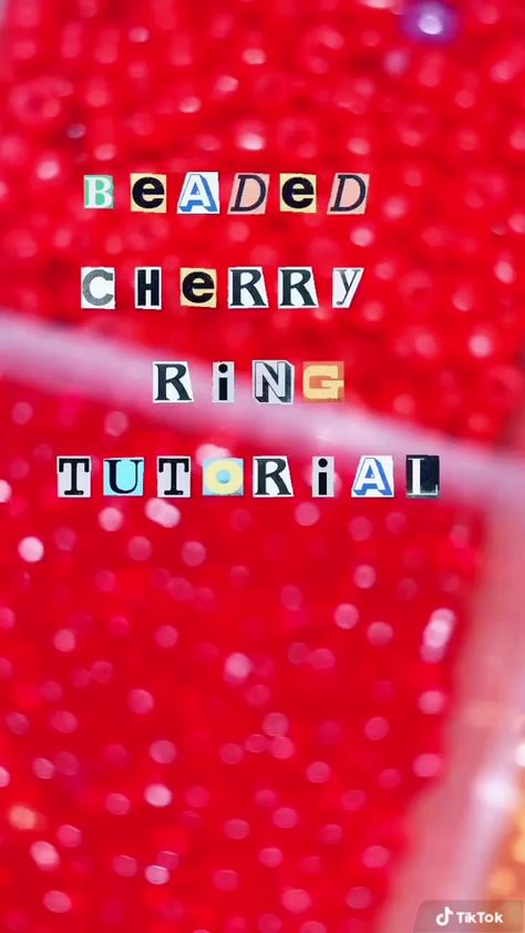 How to make a cherry ring! #easydiy #smallbusiness #beads #artmas #handmade #depop #cherry #holidaycrafts #cute Cherry Ring, Aesthetic Crafts, Girl Craft, Beaded Jewelry Pattern, Diy Beaded Rings, Seed Bead Crafts, Bracelets Handmade Diy, Diy Friendship Bracelets Patterns, Indie Jewelry