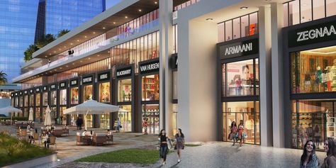 Need to know, why Bhutani Infra, becomes the Best Retail Space / Commercial Retail Space in Noida... Retail Center Architecture, Shopping Center Architecture, Retail Building, Shopping Mall Design, Mall Facade, Retail Facade, Commercial Design Exterior, Retail Architecture, Shop Facade