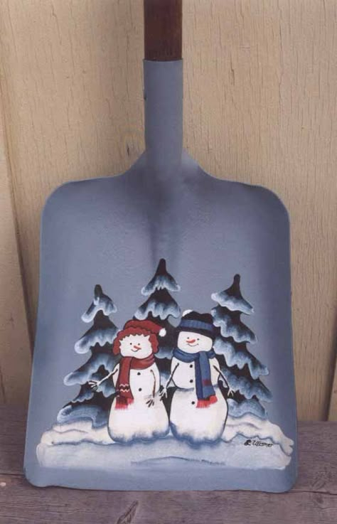 Painted Shovels, Shovel Decor, Shovel Craft, Design Acrylics, Shovel Art, Painted Saw Blades, Painted Milk Cans, Painted Saws, Christmas Paintings On Canvas