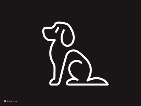 dog line by George Bokhua Dog Typography, George Bokhua, Dog Symbol, Dog Line Drawing, Dog Logo Design, Sketch Icon, Hobbies For Women, Dog Line, Dog Icon