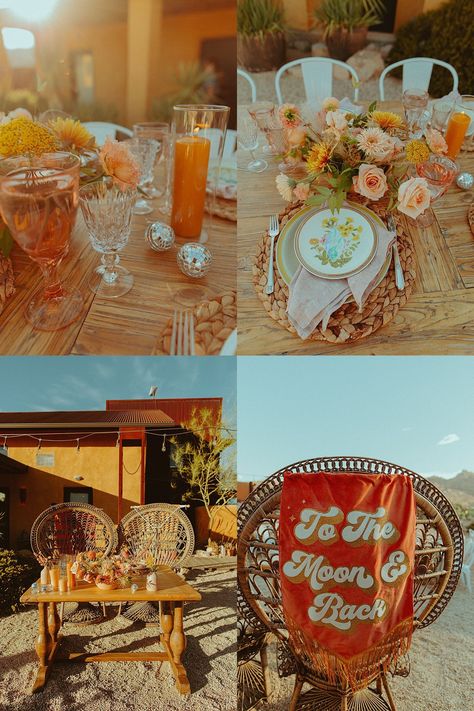 Fall Disco Wedding, Desert Disco Wedding, Groovy Wedding Ideas, Disco Cowboy Wedding, Disco Desert, Desert Disco, Western Disco, Cactus Country, Groovy Wedding