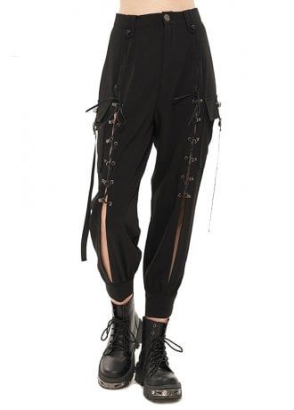 Gothic Trousers, Rock Style Outfits, Punk Women, Attitude Clothing, Hollywood Undead, Hipster Grunge, Black Punks, Tie Women, Pockets Fashion