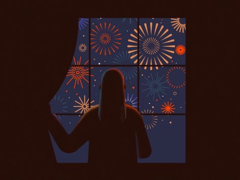 New Year's Eve by Alessia Margarita on Dribbble Newsletter Design Layout, New Year Post, New Eve, New Year Illustration, New Year Art, Graphic Design Collection, Type Illustration, 캐릭터 드로잉, Pet Day