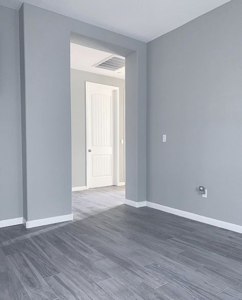 Grey Floors Blue Walls, Inter Design Living Rooms, White And Grey Walls Living Room, Paint Home Interior Ideas Wall Colors, Apartment With Tile Floor, Gray Blue Walls Living Room, Modern Interior House Colors, Gray Floors Wall Colors, Grey Floors Wall Color Ideas