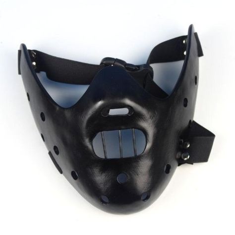 MartinL The Silence of the Lambs Movie Hannibal Lecter Black Resin Mask Collectiable | Wish Hannibal Lecter Costume, Hannibal Lecter Mask, Hannibal Mask, The Silence Of The Lambs, Halloween Costume Props, Masquerade Halloween, Silence Of The Lambs, Halloween Party Props, Half Face Mask