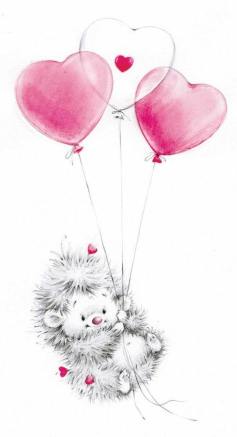 "Sending you my love dear friend!" Blue Nose Friends, Tatty Teddy, Baby Art, Cute Animal Drawings, Cute Images, 귀여운 동물, Cute Illustration, 그림 그리기, San Valentino