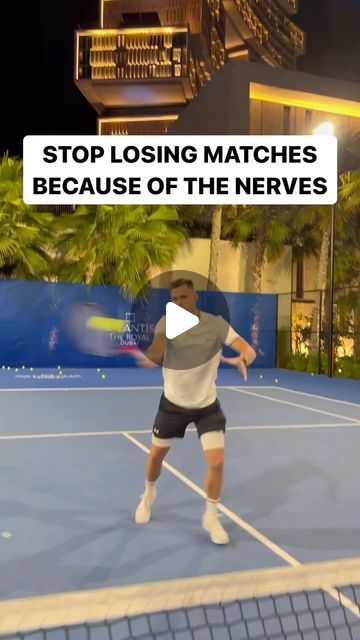 Pavel Viks on Instagram: "Here are three great ways to stop losing matches because of the nerves.  Instead of losing the matches you think you should’ve won, follow these three tips to become mentally strong.  Firstly, set goals for each match. They should only be reliant on you. For example, I’m going to hit as many first serves in, as I can. You lower the speed, increase the spin, and the goal will be achieved.  Secondly, set up to three goals per match. You can’t keep in mind a lot of things so you better set up three big ones, and stick to them.   Thirdly, you focus only on your goals. If you’re successful at doing them, that means you’re improving your game, and that should be more important than winning the match.  #tennis #tennis🎾 #🎾 #tennisplayer #tennistips" Tennis Mental Tips, Become Mentally Strong, Tennis Drills, Tennis Tips, Tennis Match, Mentally Strong, Set Goals, The Goal, Tennis Players