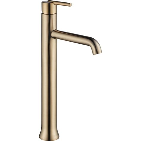 Delta Trinsic Bathroom Faucet, Delta Trinsic Champagne Bronze, Delta Trinsic, Vessel Faucets, Vessel Sink Faucet, Vessel Bathroom Sink, Single Hole Bathroom Faucet, Vessel Sink Bathroom, Delta Faucets