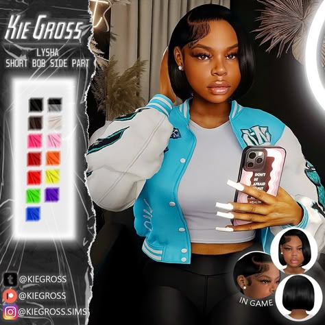 Kiegross Sims 4 Hair, Kie Gross Sims 4 Hair, Kiegross Sims 4, Sims 4 Bob Hair Cc, Afro Hair Sims 4 Cc, Sims 4 Free Mods, Sims 4 Afro Hair, The Sims 4 Custom Content, Female Sims