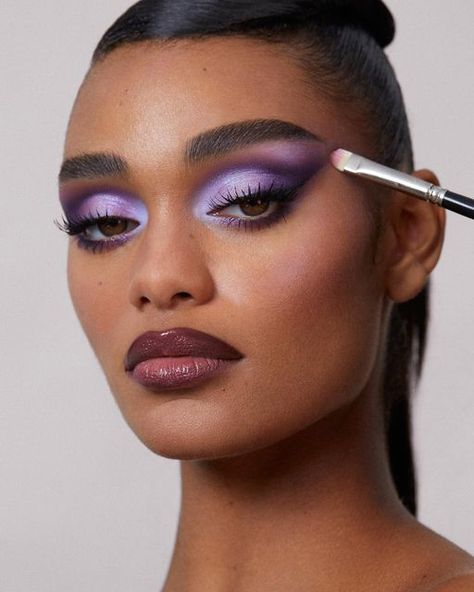 Chromatic Makeup, Freelance Makeup Artist Business, J Makeup, Purple Makeup Looks, Occasion Makeup, Makeup Masterclass, Movie Makeup, Purple Eye Makeup, Eyebrow Makeup Tips