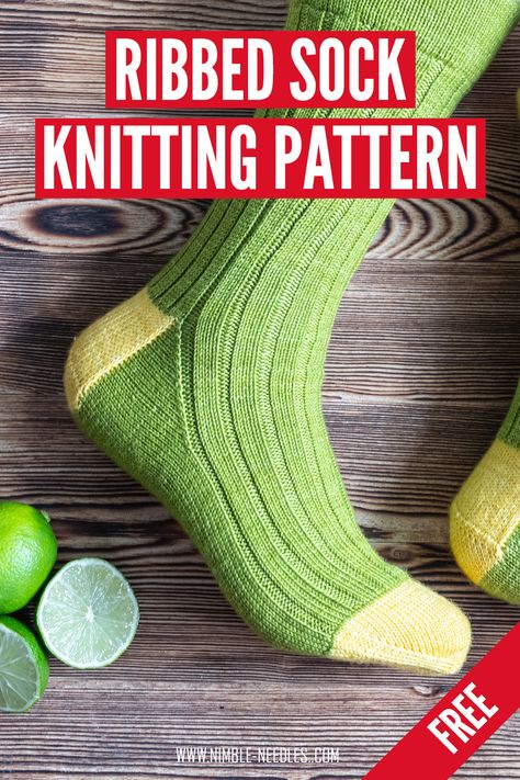 A free ribbed sock knitting pattern for men and women. Download this basic ribbing socks pattern and follow the step by step instructions suitable for beginners. Video tutorials available for all important techniques and big pictures showing you the most difficult steps. #knitting #knittingpattern #knit #diy Knitted Socks For Men, Men’s Knit Sock Pattern, Knitting For Men, Men Socks Pattern, Sock Knitting Pattern, Art Freedom, Knitted Socks Free Pattern, Knitting 101, Man Socks