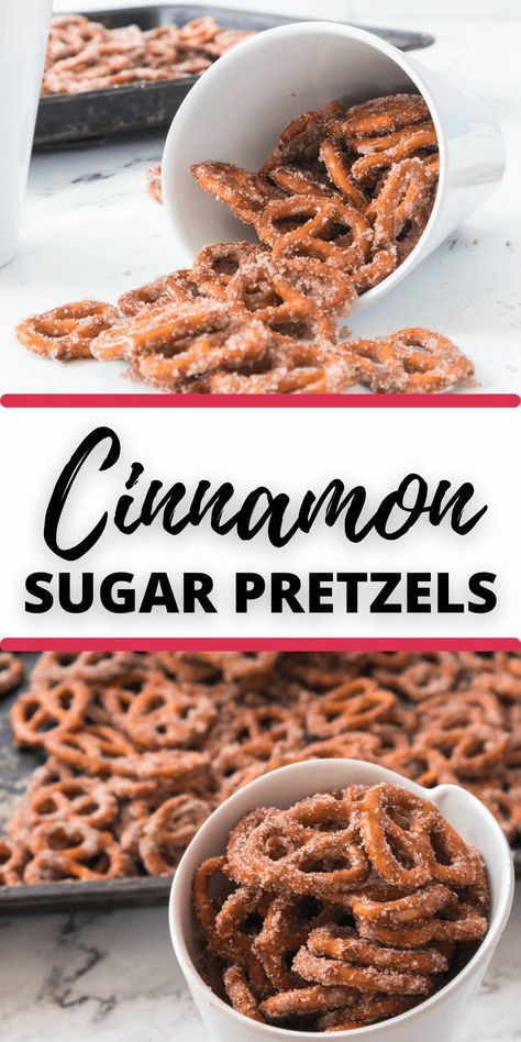 Cinnamon Sugar Pretzels are the perfect indulgent, sweet and crunchy treat. With just the right amount of sweetness, these delectable snacks are sure to captivate your taste buds and leave you craving for more. Bake Pretzels, Cinnamon Sugar Pretzels Recipe, Pretzel Party, Spiced Pretzels, Salty Pretzels, Cinnamon Pretzels, Pretzel Mix, Seasoned Pretzels, Cinnamon Sugar Pretzels