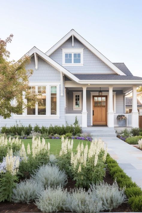 Whether it's a contemporary chic entrance or a timeless classic appeal, these front house ideas promise to leave a lasting impression.  #FrontHouse #EntranceDesign #HomeDecor #OutdoorLiving #LandscapeInspiration #WelcomeHome Timeless Front Yard Landscaping, Classic Landscaping Front Yards, Front Yard Vegetable Garden Design, Colorado Landscaping Ideas Front Yards, New England Landscaping Front Yard, Garden Front Of House Entrance, Landscaping Ideas Farmhouse, Small Area Landscaping Ideas, Yard Entrance Ideas