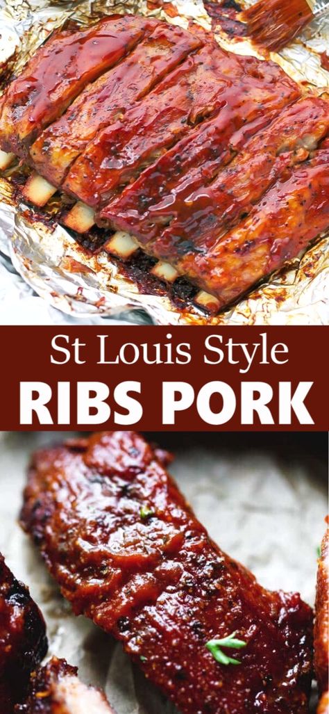 Ribs Grill, Oven Pork Ribs, Baked Ribs Recipe, Ribs Recipe Oven, St Louis Style Ribs, Baked Pork Ribs, Pork Ribs Grilled, Keto Pork, Bbq Recipes Ribs