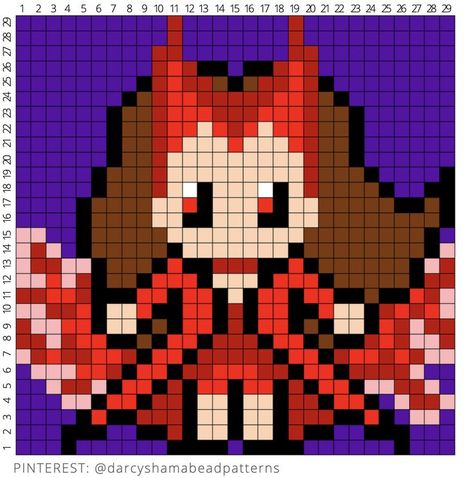 Avengers Perler, Spiderman Pixel Art, Witch Pattern, Art Pixel, Easy Pixel Art, Pixel Art Templates, Hama Beads Design, Pixel Drawing, Hama Bead