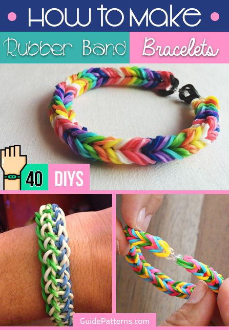 Mini Rubber Band Crafts, How To Store Rubber Bands, Making Rubber Band Bracelets, Rubber Band Bracelet Instructions, Rainbow Rubber Band Bracelet, Rubber Band Friendship Bracelets, Rubber Bands Bracelets Ideas, Hair Ideas With Small Rubber Bands, Different Ways To Make Rubber Band Bracelets