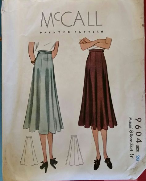 1930s Skirt Pattern, 1930s Skirt, 1930s Patterns, Historical Dress, Skirt Sewing, Vintage Dress Patterns, Skirt Patterns Sewing, 1930s Fashion, Sewing Skirts