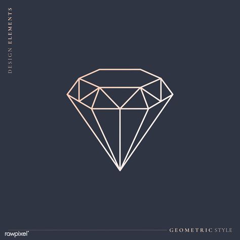 Linear geometric diamond design vector | free image by rawpixel.com / Aew Diamond Logo Design, Diamond Illustration, Activewear Logo, Logo Diamond, Black Abstract Background, Diamond Graphic, Geometric Diamond Design, Diamond Vector, Diamond Tattoos