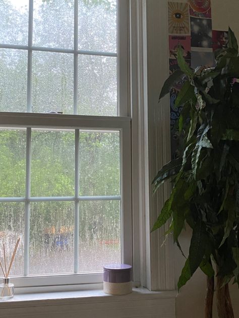 Rainy Day Window, Northern Downpour, Rainy Window, Window Views, Aesthetic Core, Window View, Rainy Days, Rainy Day, Pretty Wallpapers