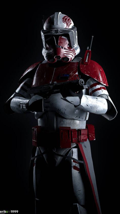 Commander Thorn joins the battle... by Erik-M1999 Commander Thorn, Coruscant Guard, Star Wars Clones, Star Wars Background, Star Wars Trooper, Arte Alien, Clone Troopers, Battle Star, Star Wars Character