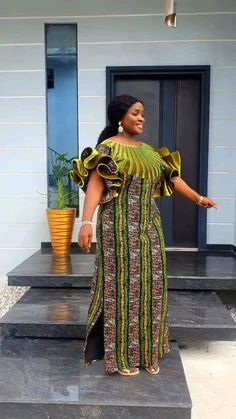 Sleeves Designs For Ankara Gown, Ladies African Dresses Ankara, Ankara Boubou Gown Styles For Women, V Neck Bubu Gown Styles, Caftan Dress Ankara, Pleated Gown Ankara, Shirt And Blouse Ankara Styles, Gowns Dresses Ankara, Latest Ladies Dress Designs