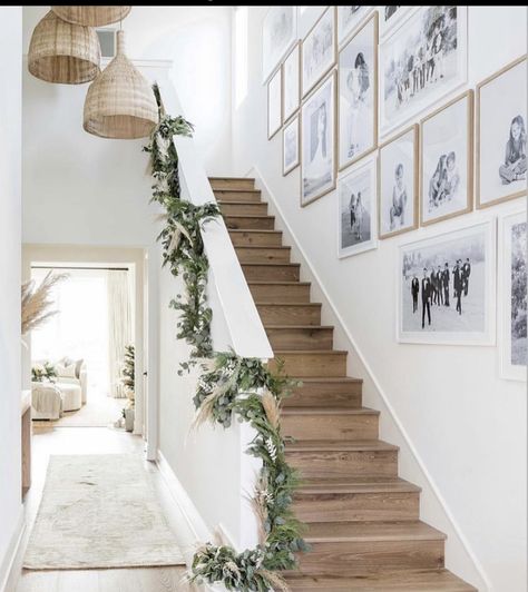 Stairway Gallery, Stairway Gallery Wall, Photowall Ideas, Pure Salt Interiors, Staircase Wall, Staircase Decor, Fabulous Christmas, Instagram Christmas, In This House