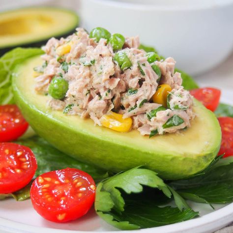 Easy Summer Food Ideas, Easy Summer Food, Tuna Stuffed Avocado, Summer Food Ideas, Grilled Butternut Squash, Food Ideas To Make, Stuffed Avocado, Tuna Avocado, Watermelon Feta Salad