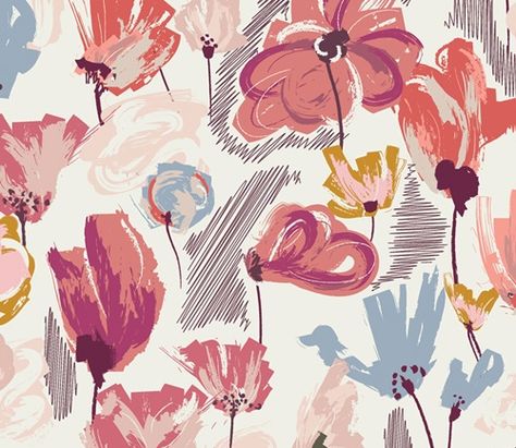 Rosewood Fusion Fabric Collection - Cozy Fabrics - Art Gallery Fabrics Allover Flower, Printed Kurti Designs, Pastel Prints, Flower Allover, Cinnamon Rose, Abstract Concept, Fusion Design, Fusion Art, Grace And Lace