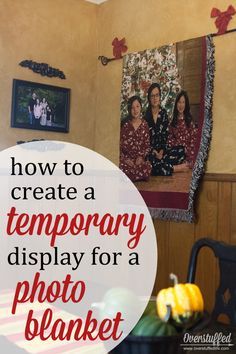 Have a decorative blanket or quilt you only want to display seasonally? Here's a super easy tutorial for a temporary wall display. #overstuffedlife Cleaning Painted Walls, Spring Cleaning Checklist, Glass Cooktop, Deep Cleaning Tips, Temporary Wall, Blanket Diy, Diy Cleaners, Simple Life Hacks, Cleaning Checklist