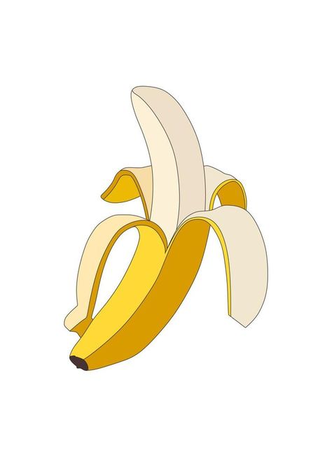 Half peeled ripe banana close up appetizing realistic vector image. Banana Vector, Peeled Banana, Cartoon Banana, Drawing Architecture, Perspective Drawing Architecture, Banana Peel, Perspective Drawing, Image Vector, Ripe Banana