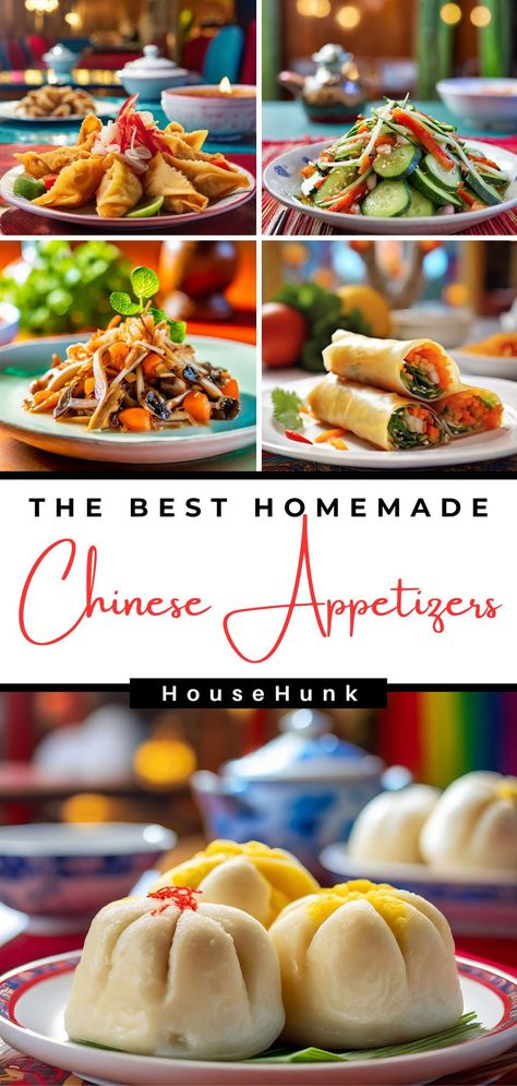 Elevate your appetizer game with our collection of 17 mouthwatering Chinese recipes. From homemade spring rolls to flavorful chicken wings, there's something to satisfy every craving. These dishes are simple to make with common ingredients, ensuring a delightful experience for your guests. Grab your chopsticks and get ready to impress! Chinese Appetizer Recipes, Chinese Appetizers For Party, Homemade Spring Rolls, Chinese Appetizers, Restaurant Appetizers, Tofu Salad, Fusion Restaurant, Drink Inspiration, Cold Dishes