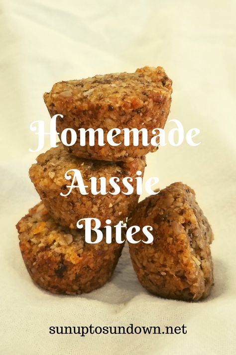 Auzzie Bites, Aussie Bites Recipe Pioneer Woman, Mmmuffins Copycat Recipes, Diy Made Good Granola Bites, Diy Aussie Bites, Copycat Aussie Bites, Homemade Aussie Bites, Homemade Bobos Bites, Copycat Bobo's Oat Bites