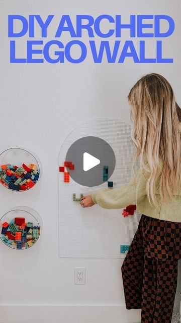 Sarah Merrell on Instagram: "The cutest little lego wall addition to the playroom & the boys absolutely love it!! Super simple DIY that adds so much to any kid space!🐶 #diy #playroom" Lego Wall Diy, Diy Lego Wall, Diy Playroom, Lego Wall, Block Area, Heritage House, Kid Toys, Simple Diy, Florida Home