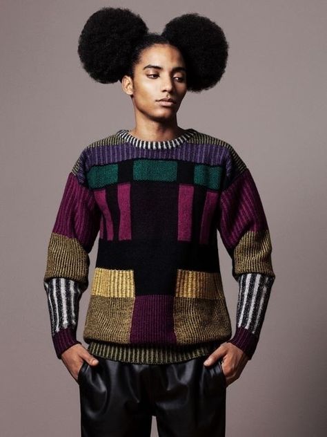 Canerow Hairstyles, Knitted Textiles, Funky Clothing, Afro Hairstyles Men, F Men, Hair Afro, Portrait Photography Men, Black Men Hairstyles, Afro Punk