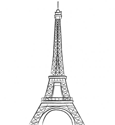 Coloriage Tour Eiffel à colorier - Dessin à imprimer Paris Tour Eiffel, Drawings Ideas, Coffee Painting, Watercolor Lettering, Diy Photo, Drawing For Kids, Pretty Pictures, Cartoon Drawings, Paris France