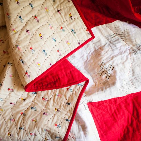 Ski Quilt, Ski Patrol, Tiny Cross, African Wax Print, Ankara Fabric, If Only, Quilting Crafts, Wax Print, Red Cross