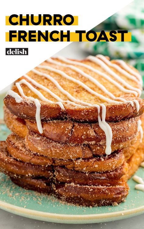 Churro French ToastDelish Churro French Toast, Dinner Appetizers, French Toast Recipe, Snacks Für Party, Toast Recipes, Breakfast Brunch Recipes, Breakfast Time, Breakfast Treats, Breakfast Dishes