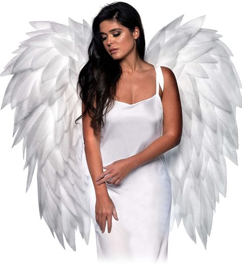 Angel Costume Women, Angel Wings Halloween, Black Angel Costume, Wings Halloween Costume, Dark Angel Wings, Foam Costume, Halloween Wings, Angel Wings Costume, Angel Halo