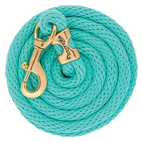 Amazon.com : Weaver Leather Poly Lead Rope with Solid Brass 225 Snap, Turquoise : Sports & Outdoors Horse Lead Rope, Tack Room Organization, English Horse Tack, Horse Lead, Dream Horse Barns, Barrel Racing Tack, Horse Halters, Barrel Racing Horses, Lead Rope