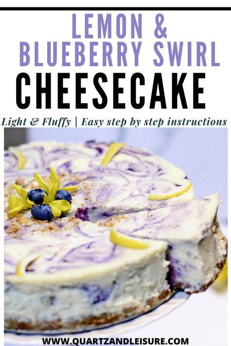 This easy to follow lemon blueberry swirl cheesecake recipe is the perfect Spring dessert! Also would make a great dessert for Easter Sunday dinner. Lemon Blueberry Cheesecake Cake, Blueberry Cheesecake Cake, Easter Sunday Dinner, Blueberry Swirl Cheesecake, Dessert For Easter, Blueberry Cheesecake Recipe, Lemon Blueberry Cheesecake, Swirl Cheesecake, Cheesecake Cake