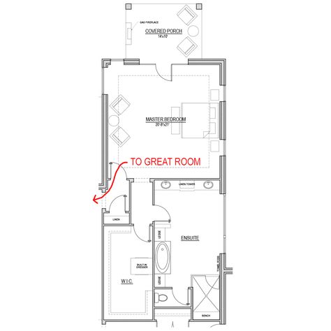 consider the connection between your ensuite, walk-in closet and bedroom Walk In Robe Ensuite Layout, Large Ensuite Layout, Bedroom With Ensuite And Walk In Closet, Walk In Wardrobe And Bathroom, Master Bed Bath And Closet Layout, Bathroom And Walk In Closet Combo Layout, Small Master Ensuite, Ensuite And Walk In Robe Layout, Master Ensuite Layout