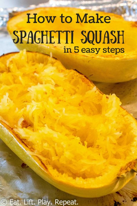 Cook Spaghetti Squash, Clean Eating Menu, Cooking Spaghetti Squash, Vegetable Spaghetti, How To Make Spaghetti, Baked Spaghetti Squash, Healthy Vegetable, Resep Diet, Spaghetti Squash Recipes