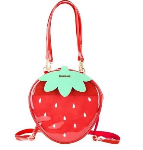 Harajuku Women, Ita Bag, Kawaii Diy, Satchel Backpack, Bag Display, Strawberry Fruit, Cosplay Diy, Transparent Bag, Shoulder Backpack