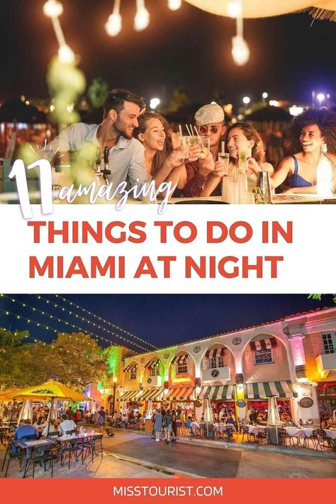 These 17 AMAZING things to do in Miami at night are so fun for everyone! Recommended by a local, you'll never spend nights as exciting as these! Miami With Kids, Miami Florida Vacation, Miami At Night, Miami Attractions, Vacation Miami, Miami Trip, Miami Bachelorette, Things To Do In Miami, Florida Attractions