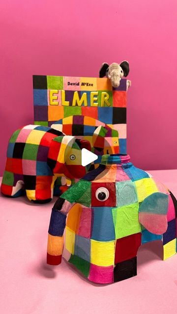 Milk Bottle Craft, Elmer The Elephant, Elmer The Elephants, First Grade Art, Toys Design, Art Toys Design, Kid Craft, Milk Bottles, Class Ideas