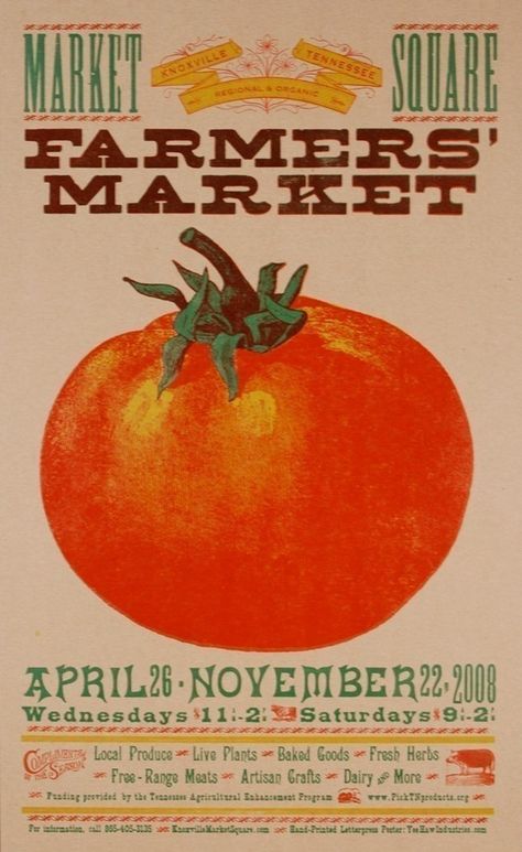 was hung in chelsea market when i was there, a couple of years ago. letter press hand-made by yee-haw English Food, Food Poster, Fresh Produce, Vintage Ads, Graphic Design Inspiration, Farmers Market, Letterpress, Vintage Posters, Farmer