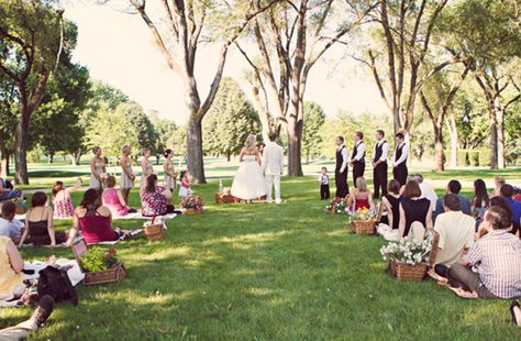 Picnic blanket wedding ceremony. Collect blankets from goodwill and the Salvation Army or clearance sales. Vintage Picnic Wedding, Wedding Outside, Wedding Ceremony Seating, Wedding Ceremony Script, Nebraska Wedding, Wedding Ceremony Ideas, 1950s Wedding, Picnic Style, Vintage Picnic